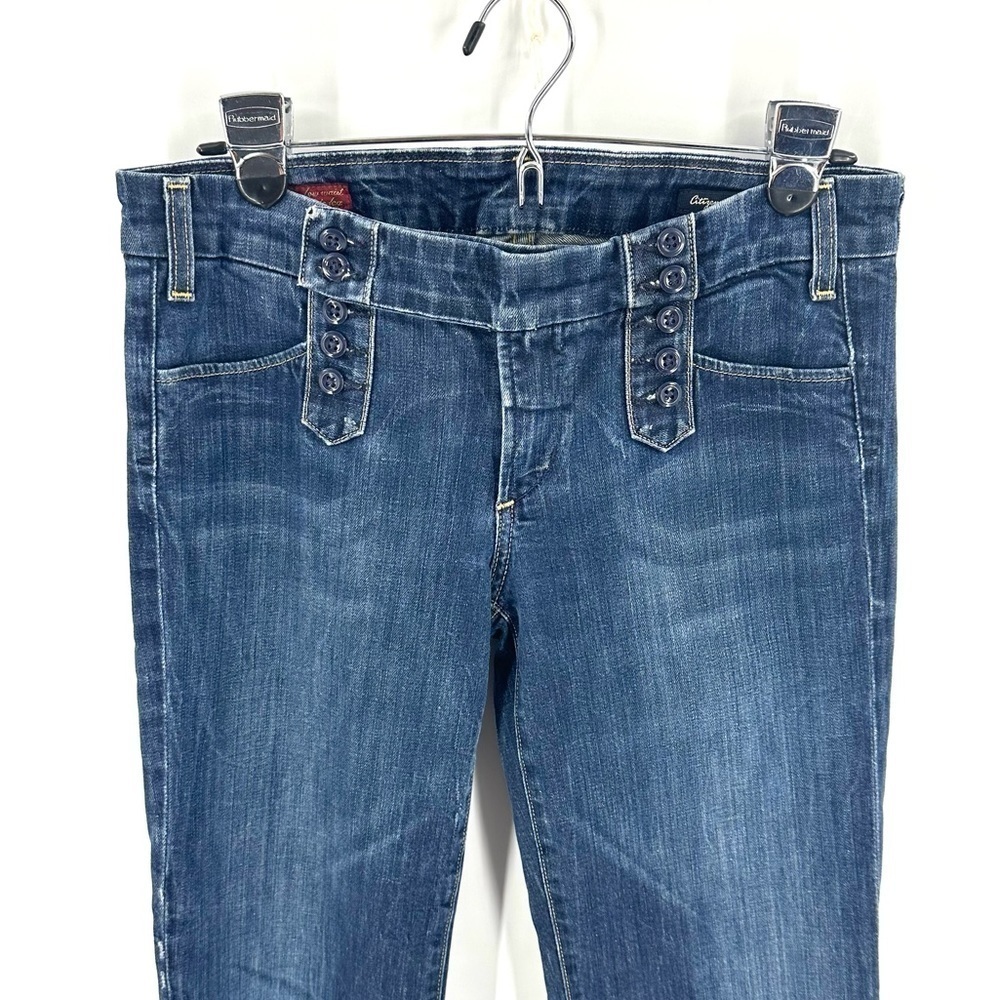 Citizens Of Humanity Jeans Womens 29 Wide Leg Flare Cadet #008 Stretch Low Rise - Picture 3 of 14